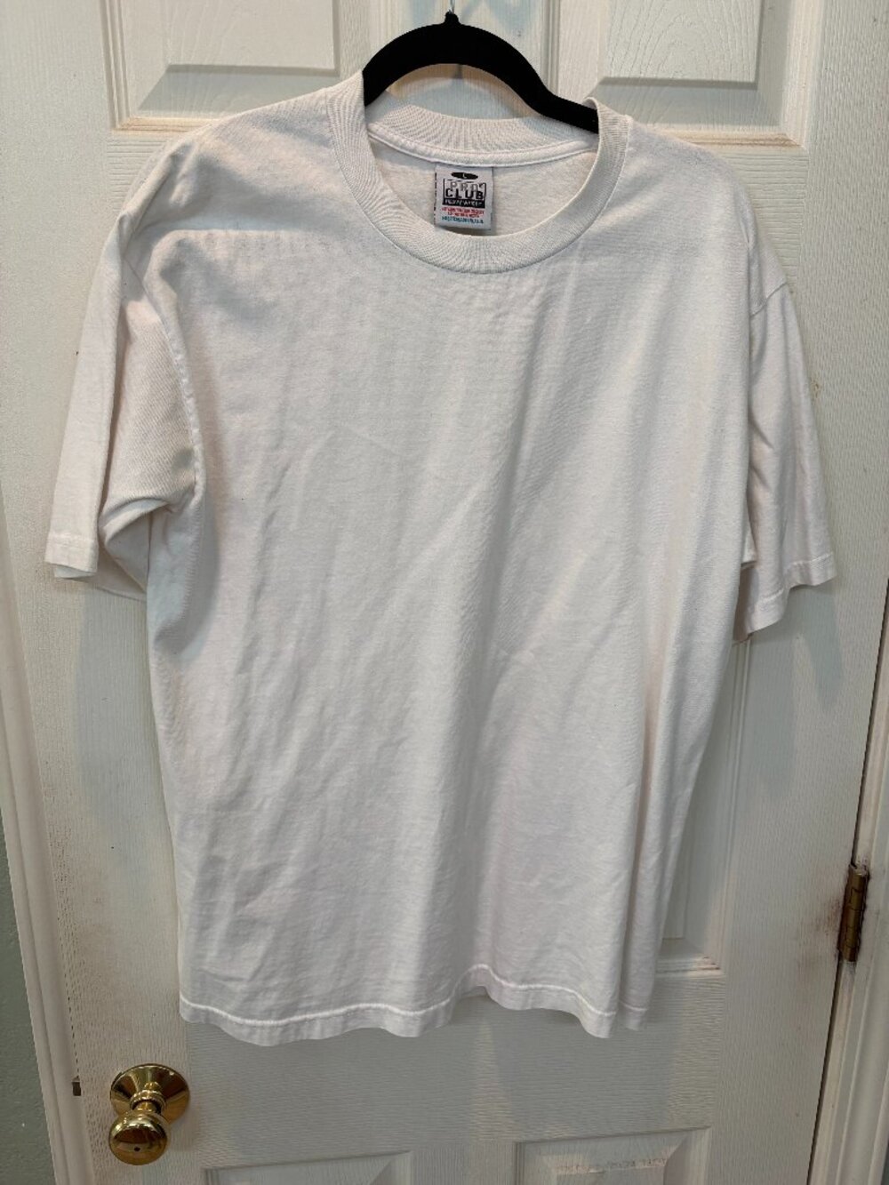 🛍️ Pro Club Heavy Weight White Blank T-Shirt Size L Short Sleeve